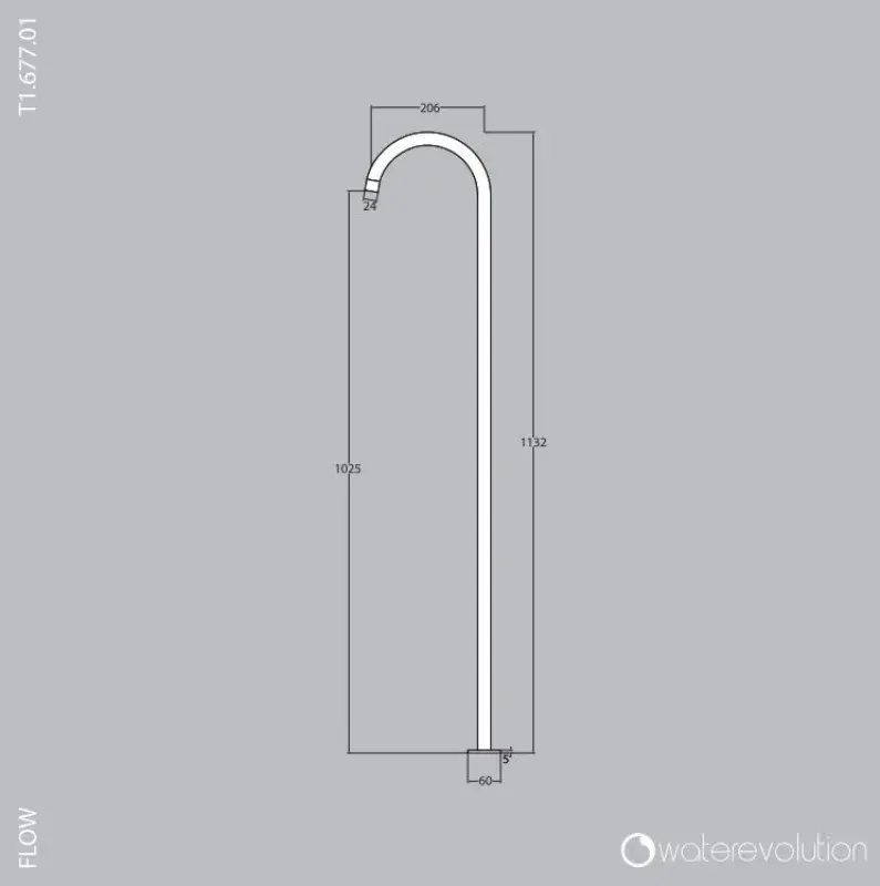 Waterevolution Flow vrijstaande wastafelkraan met infrarood sensor op batterij chroom 1207925222