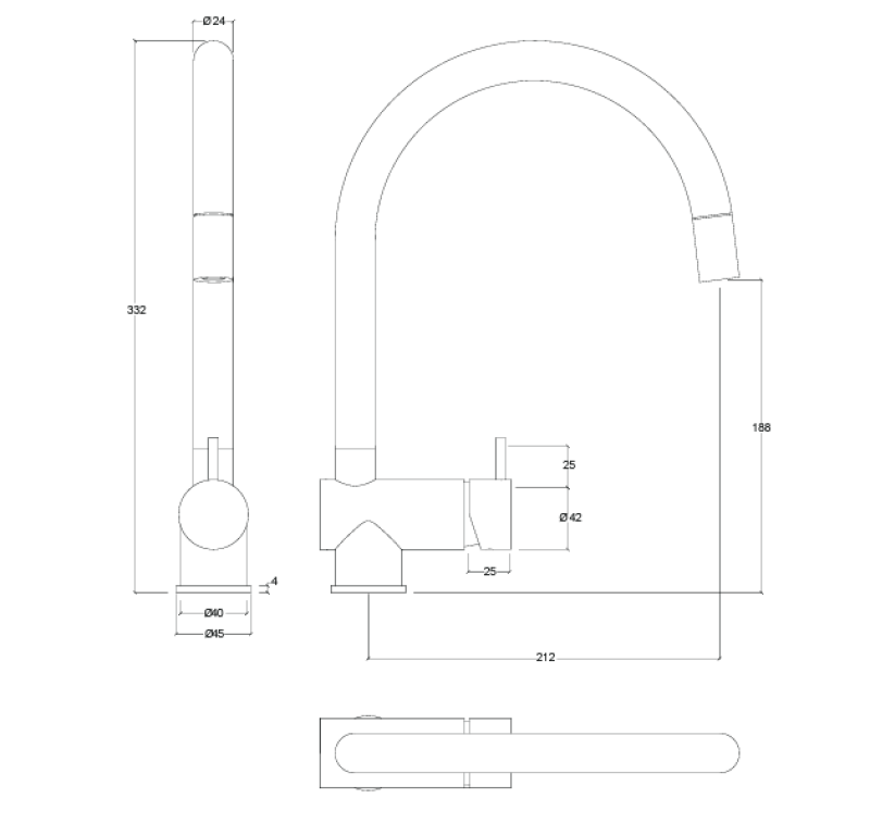 Waterevolution Flow keukenmengkraan chroom met uittrekbare uitloop T15501