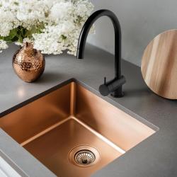 Waterevolution Flow keukenmengkraan mat zwart met uittrekbare uitloop T155PR