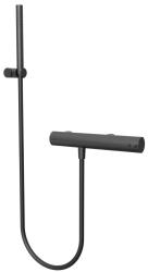 Waterevolution Flow douchethermostaat met douchegarnituur zwart T140TPR