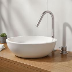 Waterevolution Flow 2-gats wastafelkraan chroom met kleine V 120mm uitloop T1121V01