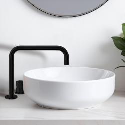 Waterevolution Flow 2-gats wastafelkraan mat zwart T112HPR