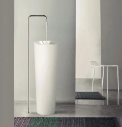 Waterevolution Flow Vrijstaande Wastafelkraan Uitloop Chroom T1.676.01