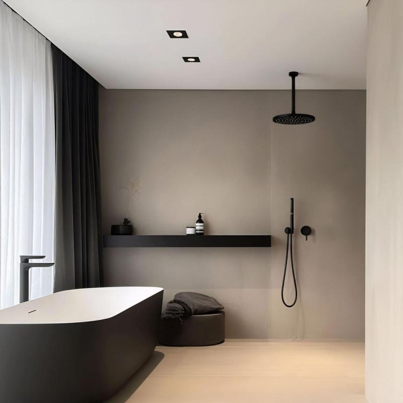 Waterevolution Flow Inbouw Mengkraan Mat Zwart 1208512422