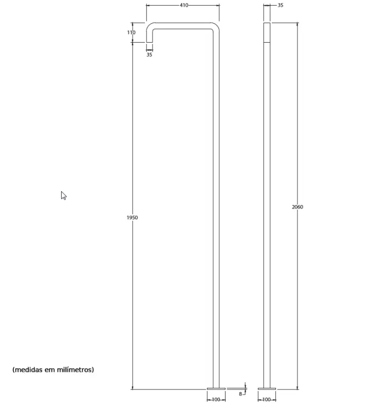 Waterevolution Flow zwembad douche douchezuil enkel koud water RVS geborsteld T145IE