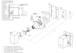 Waterevolution Flow inbouw douchethermostaat met 2 uitgangen mat zwart met ronde rozet 1208778072