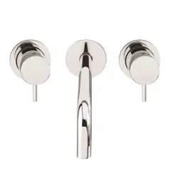 Waterevolution Flow 3-gats Inbouw Wastafelkraan Chroom met uitloop 21 cm T1163F01-21