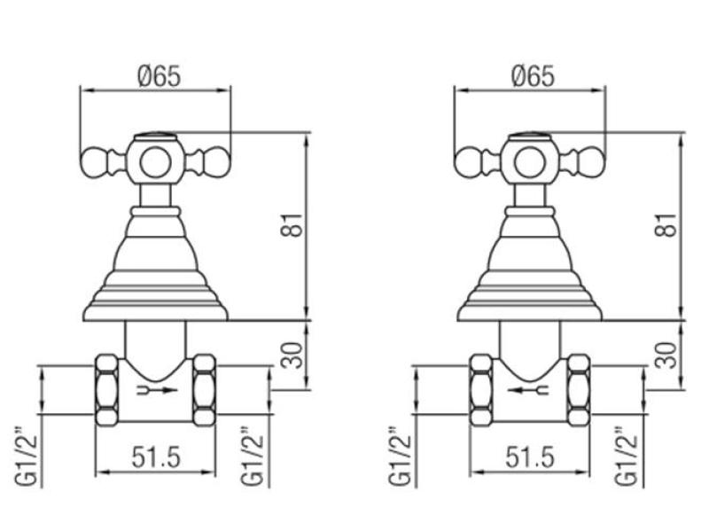 PB klassieke kraan inbouw doucheset met sterknoppen RVS 1208855352