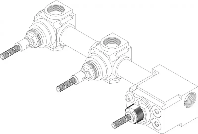Waterevolution Cruz inbouw douchethermostaat met 2 stopkranen mat zwart 1208916552
