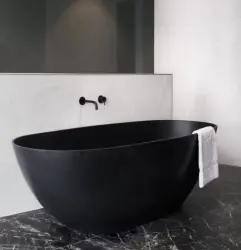 Waterevolution Flow dikke uitloop mat zwart 19cm T167119PR