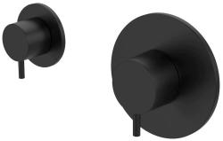 Waterevolution Flow inbouw douchethermostaat met 1 stopkraan mat zwart 1208920977