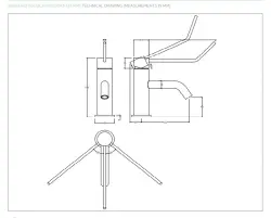 Waterevolution Flow wastafelkraan incl. click plug PVD gun metal T111GME