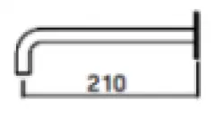 Waterevolution Flow Inbouw Wastafelkraan PVD Witte Goud met uitloop 21 cm T116BWGE-21