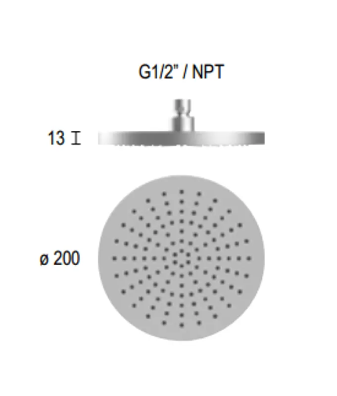 SB Round 316 Regendouche hoofddouche 20 cm PVD koper 1208946725