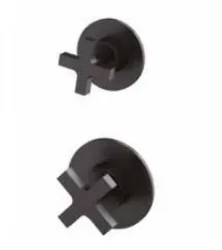 Waterevolution Cruz inbouw thermostaat met stopkraan mat zwart