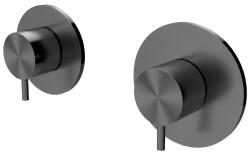 Waterevolution Flow inbouw douchethermostaat met 1 omstelkraan gun metal 1208948849
