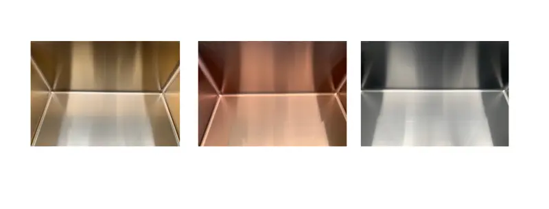 Ausmann Mosel RVS spoelbak koper kleur PVD Copper 50x40 onderbouw vlakbouw en opbouw 080976