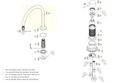 Waterevolution Flow 2-gats wastafelkraan v uitloop klein 120mm PVD geborsteld koper T112VCPE