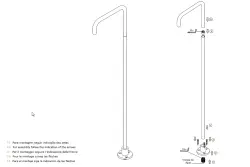 Waterevolution Flow Vrijstaande Wastafelkraan Uitloop PVD Gun metal T1.676.GM.E