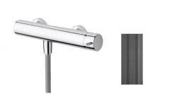 Waterevolution Flow douchemengkraan met douchegarnituur PVD Gun Metal T140GME