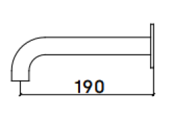 Waterevolution Flow baduitloop 19cm PVD geborsteld Koper T167119CPE