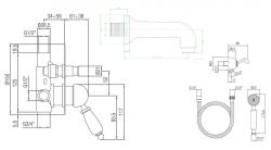 PB nostalgische inbouw badset Brons