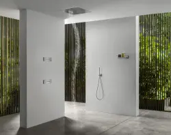 SB Square 316 Regendouche inbouw met golf spray 38x38cm PVD koper 1208955324