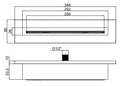 SB Waterval 316 bad uitloop inbouw volledig RVS 1208955342