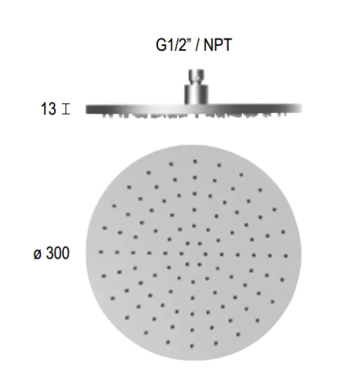 SB Round 316 Regendouche hoofddouche 30cm PVD koper 1208955344