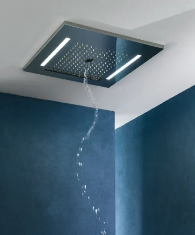 SB Wire-Twist Regendouche inbouw met chromotherapy verlichting PVD Gun Metal 1208955382