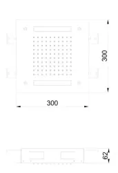 SB Easy Chromotherapy  Regendouche inbouw 30x30cm mat zwart 1208955428
