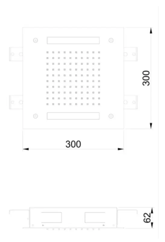 SB Easy Chromotherapy  Regendouche inbouw 30x30cm mat zwart 1208955428
