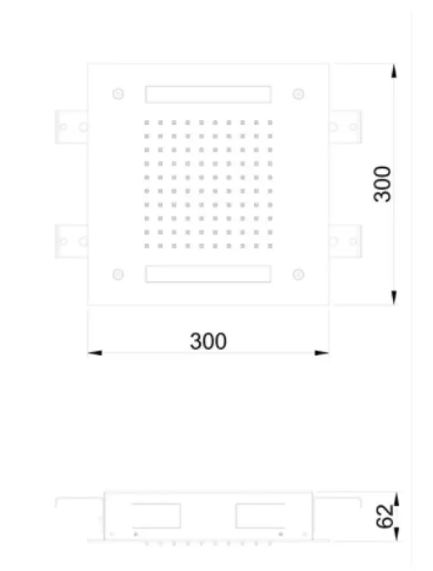 SB Easy  Regendouche inbouw 30x30cm PVD Koper met verlichting 1208955441