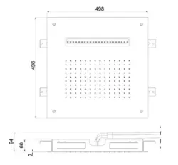 SB  Wire Temptation XL Regendouche inbouw 2-straals volledig RVS 1208955667