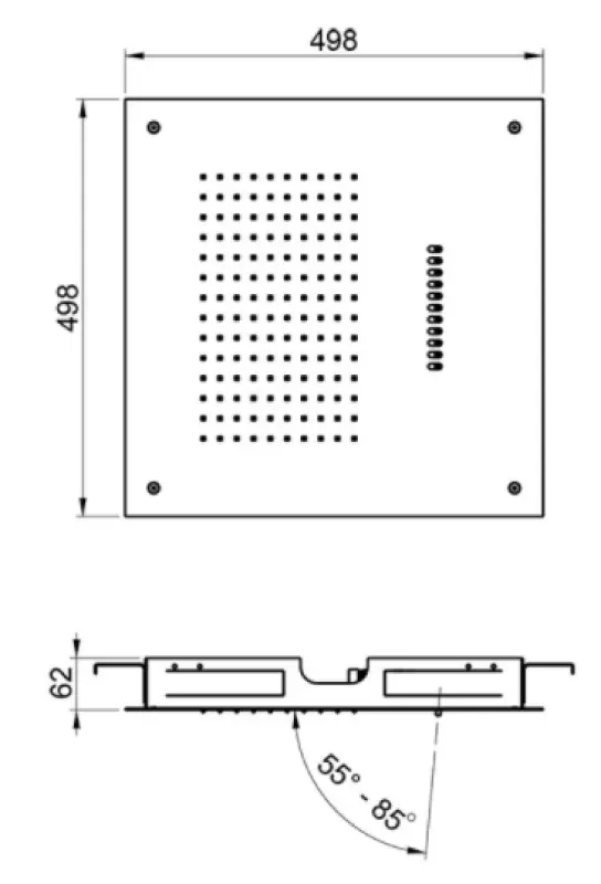 SB Wave Temptation Regendouche inbouw 2-straals Mat Zwart 1208955683