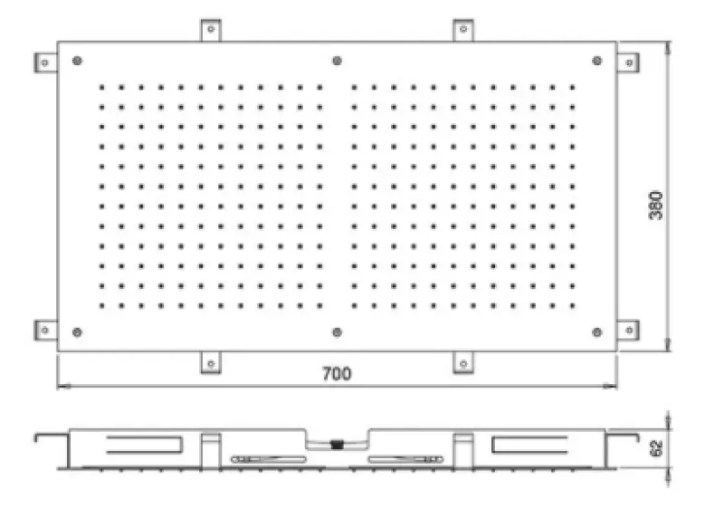 SB Temptation Regendouche inbouw  rechthoek 700x380mm PVD Koper 1208955703