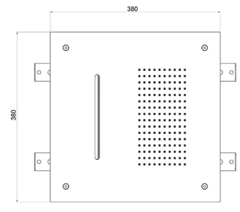 SB Square Regendouche inbouw 2-straals Mat Zwart 1208955755