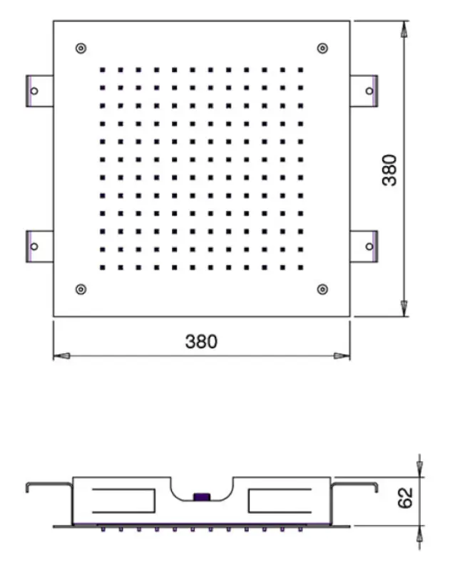 SB Temptation Regendouche inbouw vierkant 38x38cm Mat Zwart 1208955761