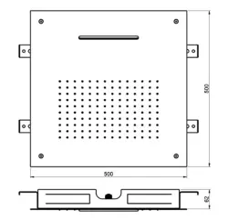 SB Square XL Regendouche inbouw 2-straals Mat Wit 1208955768