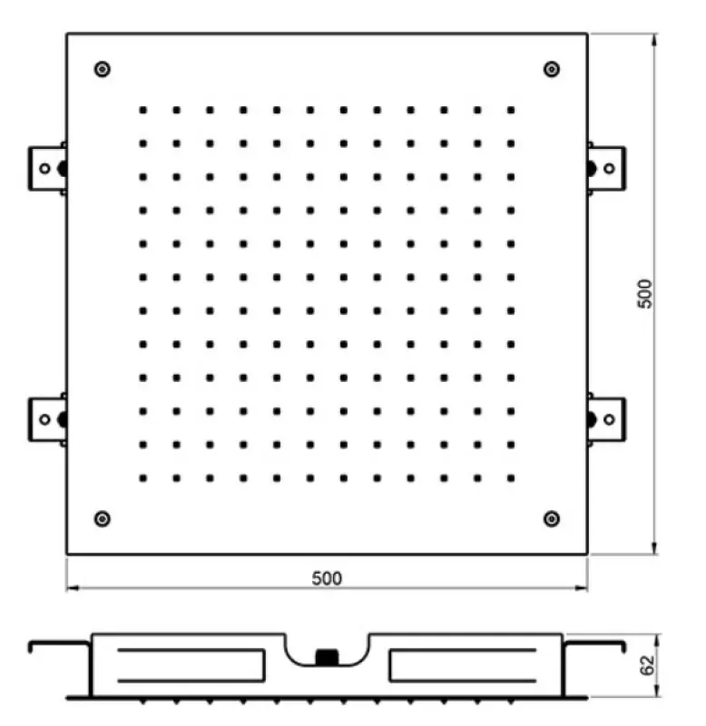 SB Temptation Regendouche inbouw vierkant 50x50cm Mat Zwart 1208955776