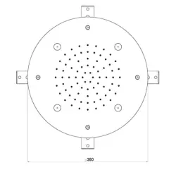 SB Round Mist Regendouche inbouw PVD Gun Metal 1208955796