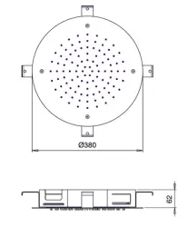 SB Round Temptation Regendouche inbouw 38 cm Mat Wit 1208955801