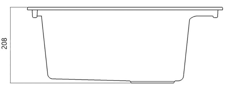 Zand wit opbouw spoelbak 58x53cm met kraangatbank met rvs plug 1208956773