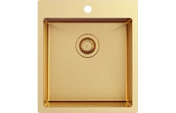 Ausmann Turt gouden spoelbak 45x50mm met kraangat onderbouw vlakbouw en opbouw 1208956958