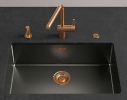 Franke Mythos masterpiece Korfplugset goud met overloop 112.0652.898