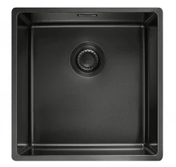 Franke Mythos Masterpiece BXM 210.40 PVD Gun Metal Spoelbak 400x410mm Vlakbouw en Onderbouw 127.0674.537
