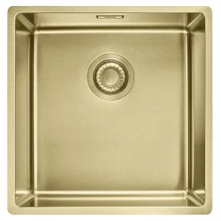 Franke Mythos Masterpiece BXM 210.40 PVD Goud Spoelbak 400x410mm Vlakbouw en Onderbouw 127.0674.582