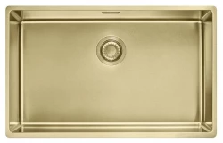 Franke Mythos Masterpiece BXM 210.68 Grote PVD Goud 685x410mm Vlakbouw en Onderbouw  Spoelbak 127.0674.533