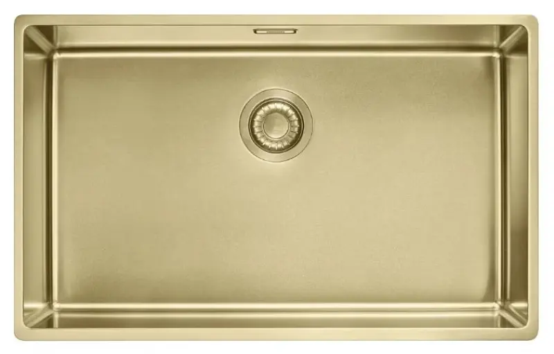Franke Mythos Masterpiece BXM 210.68 Grote PVD Goud 685x410mm Vlakbouw en Onderbouw  Spoelbak 127.0674.533