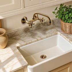 AquaTrimo Vivaldi klassieke bronzen keuken muurkraan boven uitloop 21VV7066BN